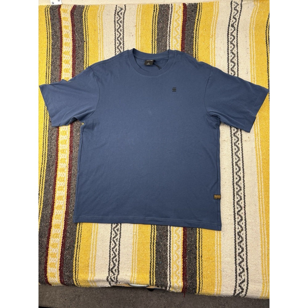 NEW G-Star Raw Boxy RT T-Shirt Mens Medium Rank Blue Organic Cotton